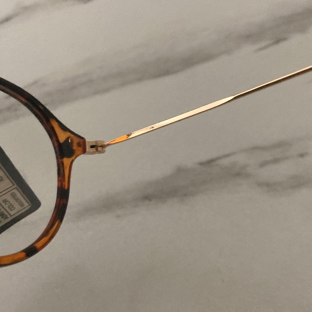 ME Makeover Essentials Tortoise Oval Glasses with Gold Bridge - Picture 9 of 16